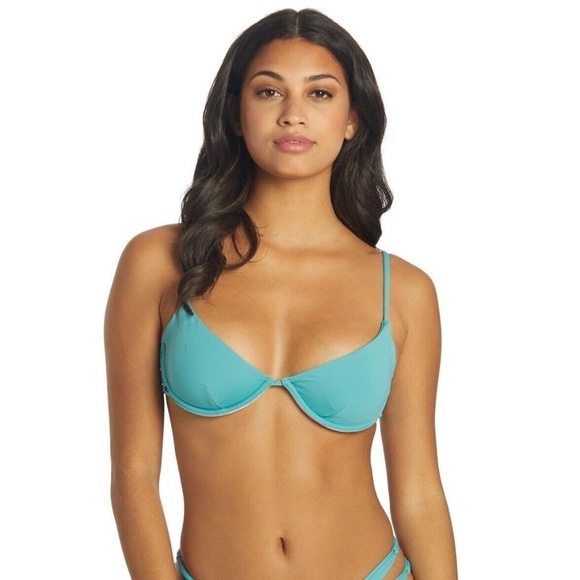 O'Neill SALTWATER SOLIDS SEVILLE UNDERWIRE TOP - XS TEAL - Picture 2 of 7